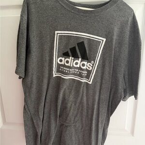 Adidas Men's Charcoal Tee with Logo